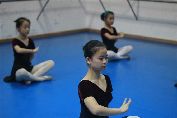 四川南充菊影舞蹈學校舞蹈室地板